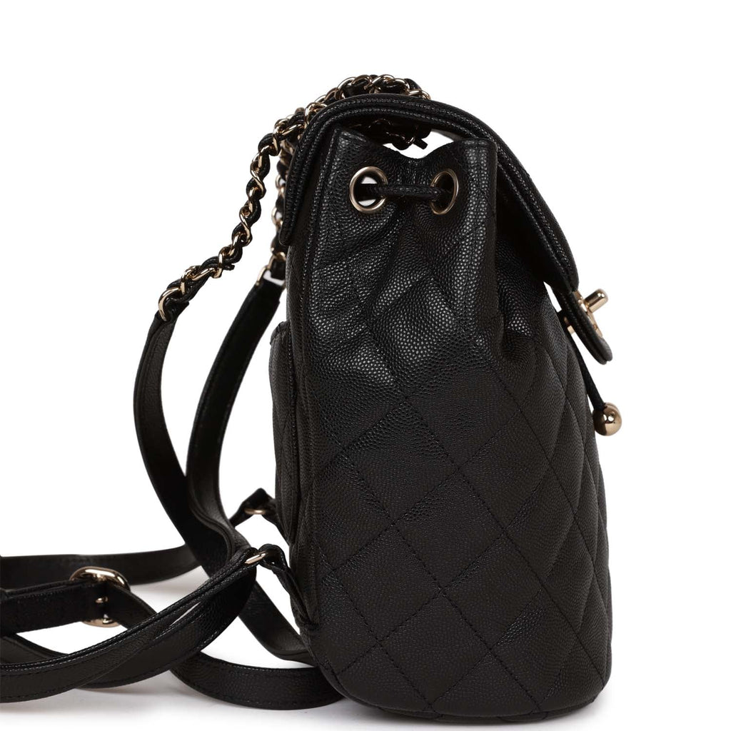 Chanel Mini Urban Spirit Backpack Black Caviar Gold Hardware