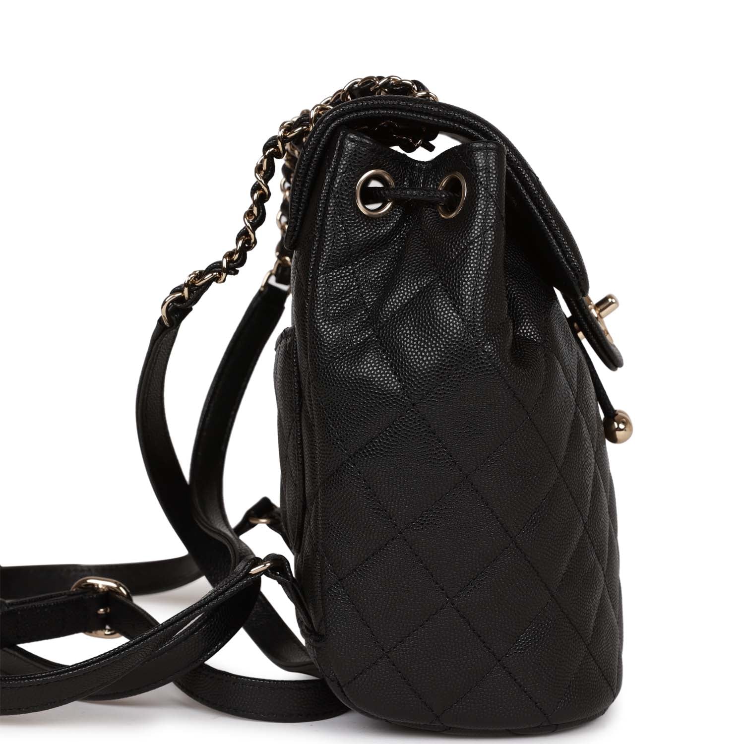 Chanel Mini Urban Spirit Backpack Black Caviar Gold Hardware