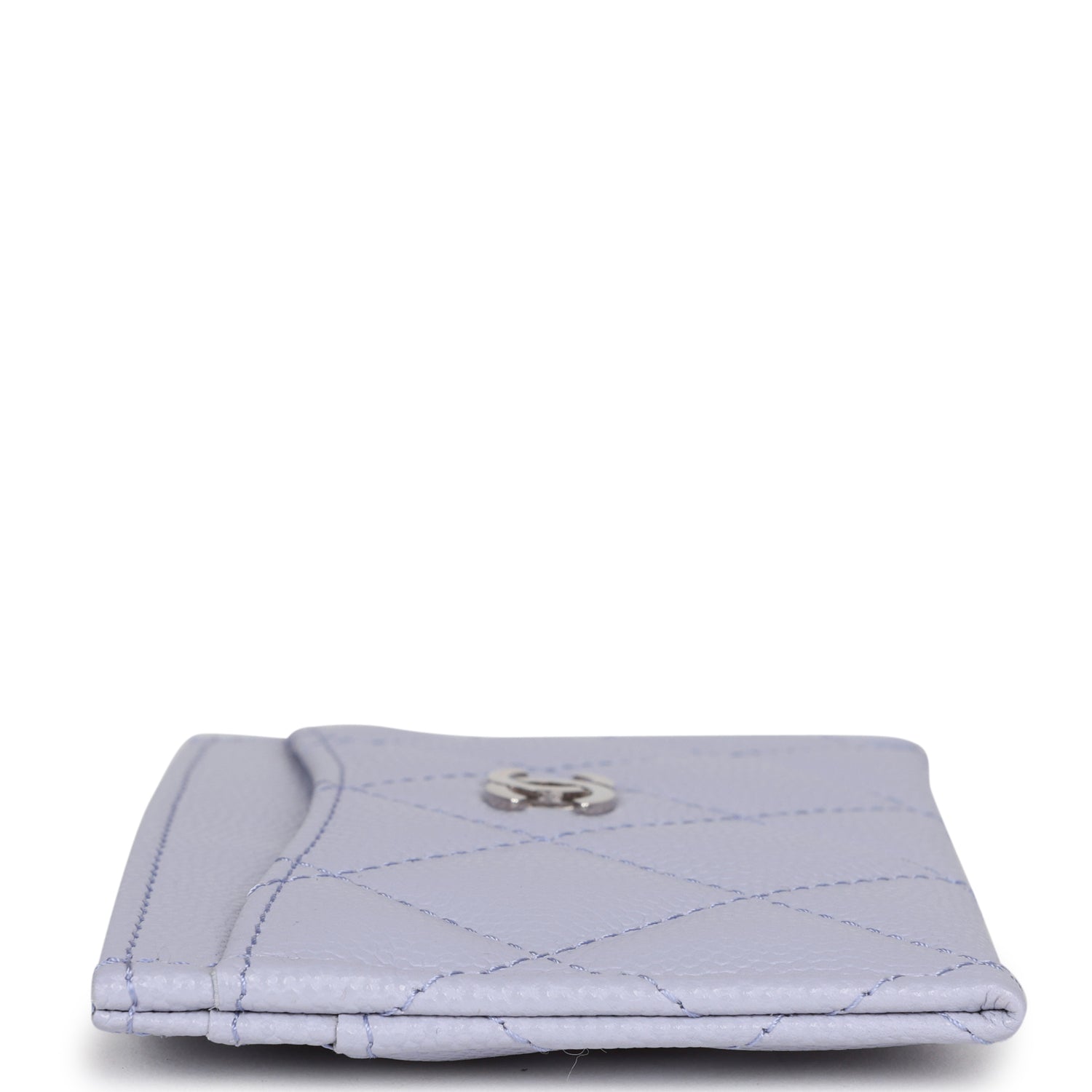 Chanel Card Holder Wallet Lilac Caviar Silver Hardware