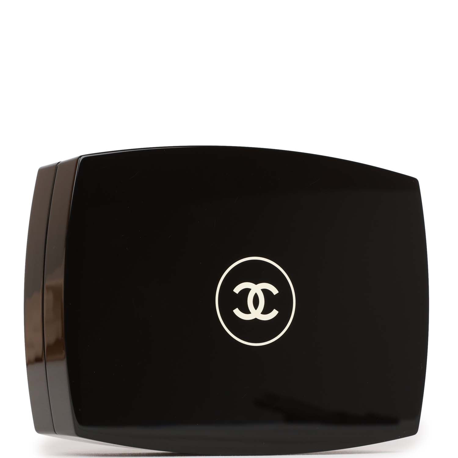 Pre-owned Chanel Minaudiere Compact Clutch Black Acrylic Silver Hardware
