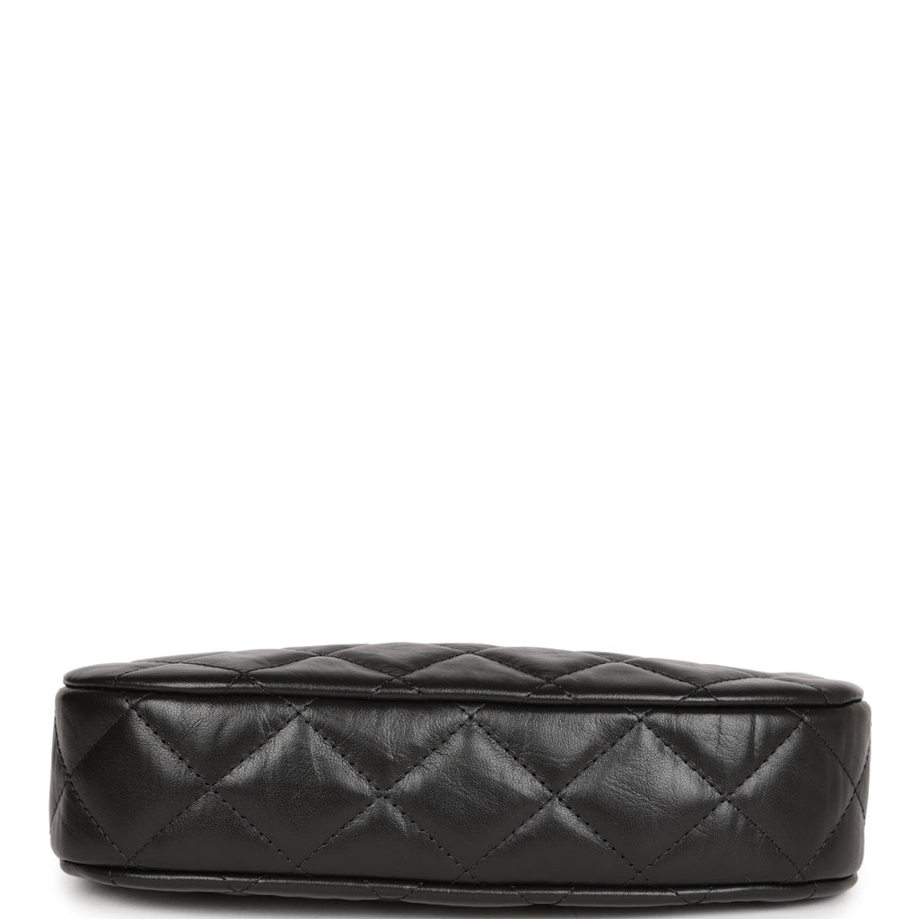 Chanel 19 Hobo Bag Black Aged Calfskin Brushed Gold Hardware