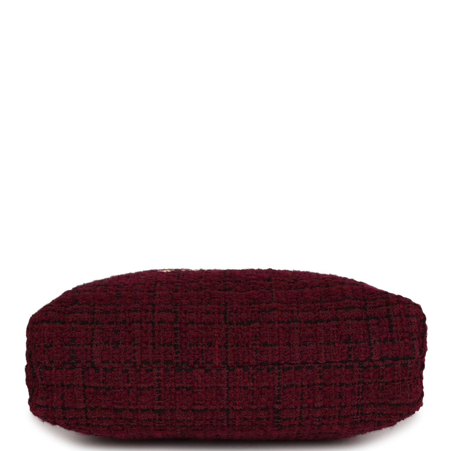 Chanel Small 22 Bag Burgundy and Black Tweed Gold Hardware