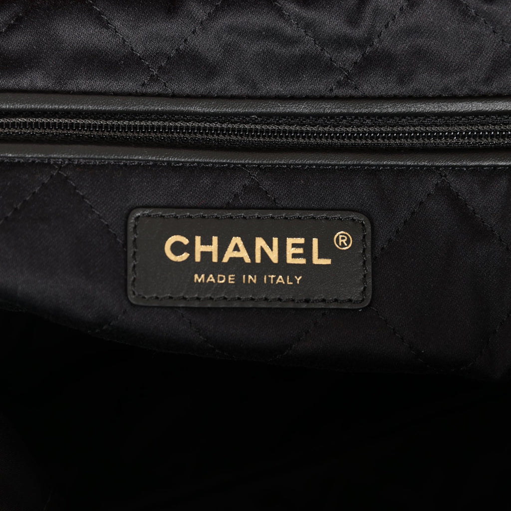 Chanel Small 22 Bag Burgundy and Black Tweed Gold Hardware