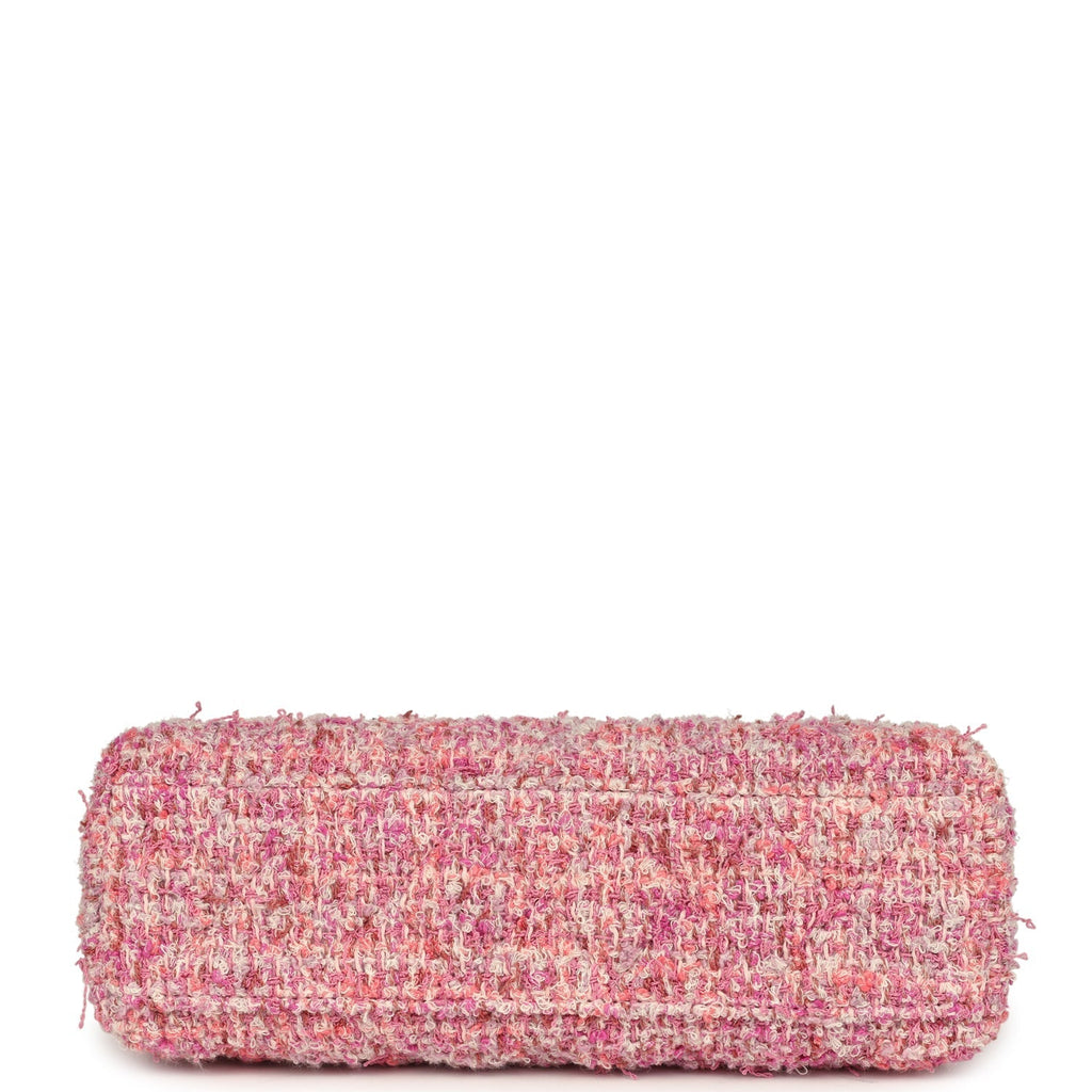 Chanel Small Kelly Shopper Pink Tweed Brushed Gold Hardware