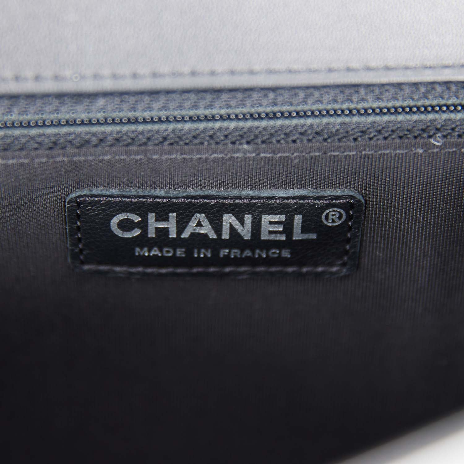 Pre-owned Chanel New Medium Boy Bag SO Black Calfskin Black Hardware