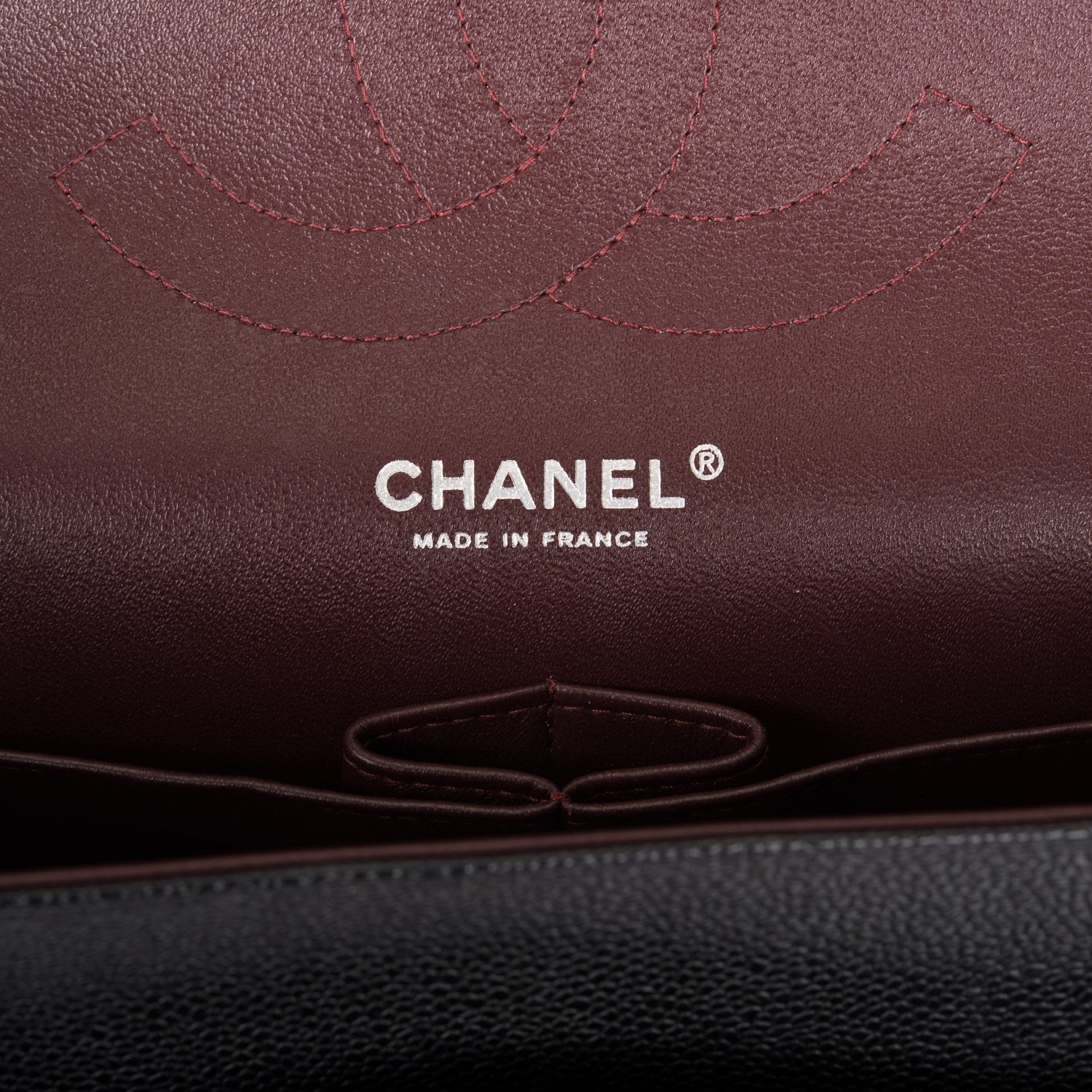 Pre-owned Chanel Jumbo Classic Double Flap Bag Black Caviar Silver Hardware