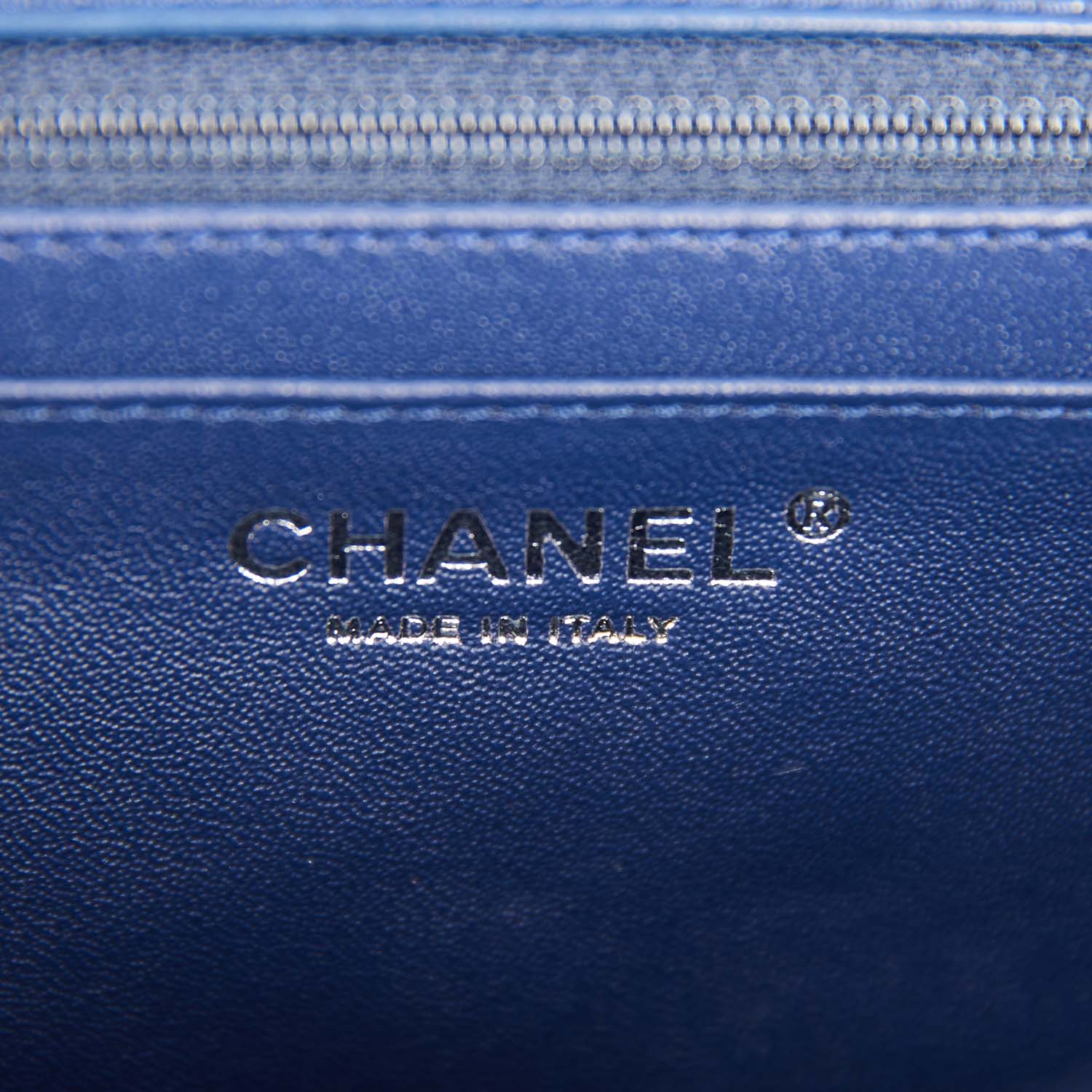 Pre-owned Chanel Maxi Classic Single Flap Bag Dark Blue Patent Silver Hardware