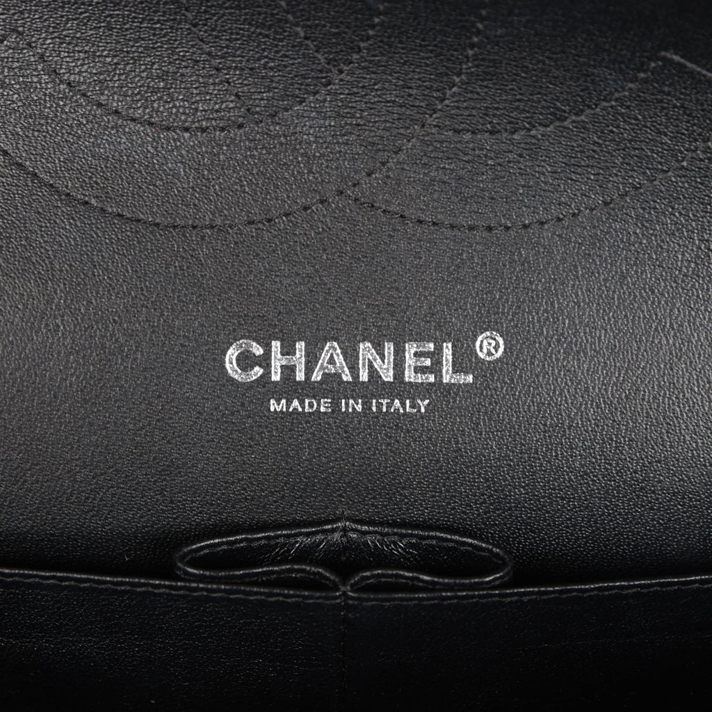Pre-Owned Chanel Jumbo Classic Double Flap Bag SO Black Lambskin Black Hardware