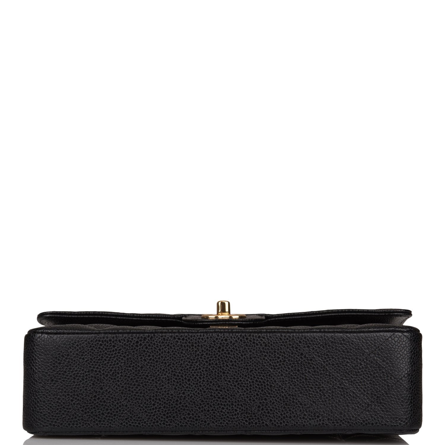 Chanel Black Quilted Caviar Medium Classic Double Flap Bag Gold Hardware