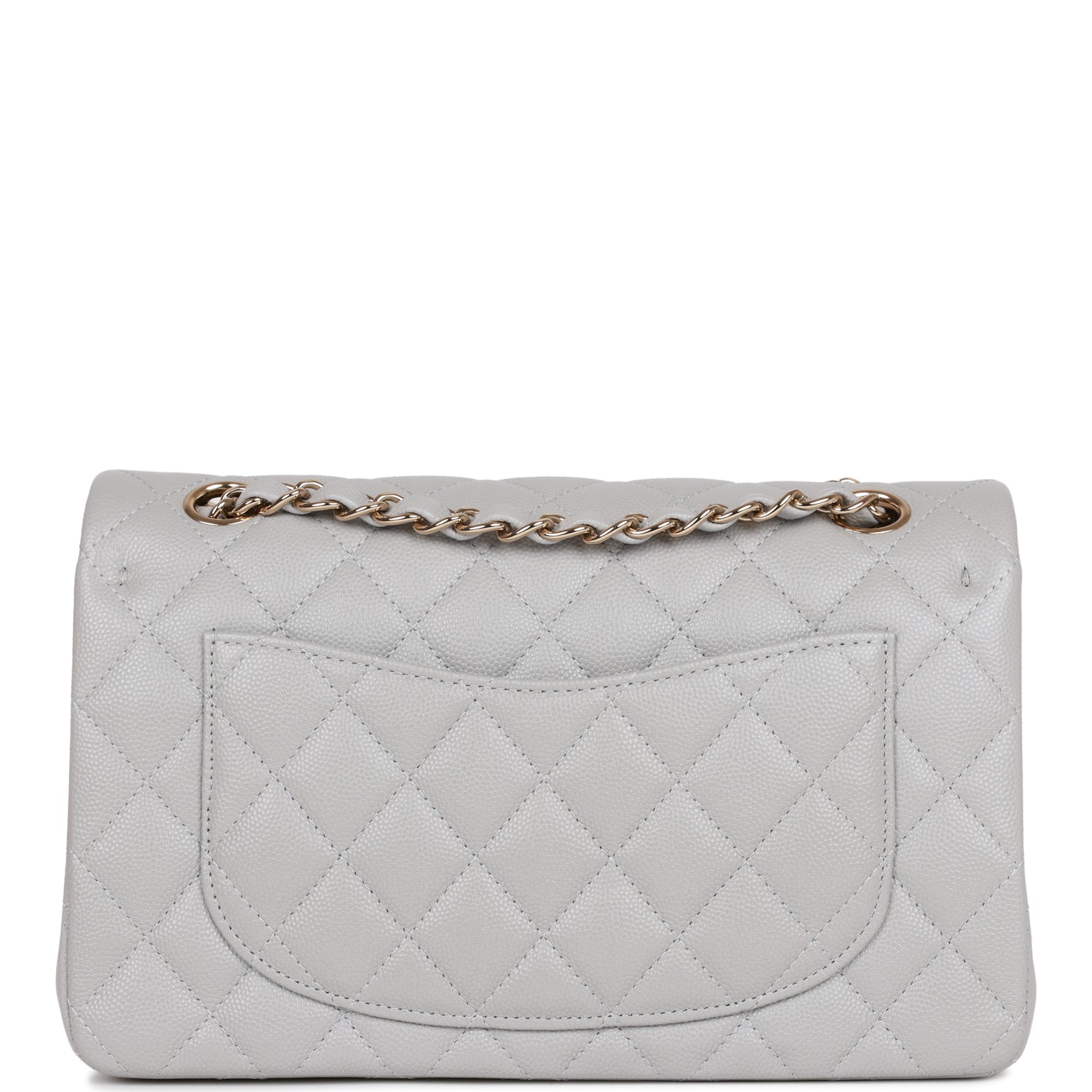 Chanel bag Small Classic Double Flap Grey Caviar Light Gold Hardware