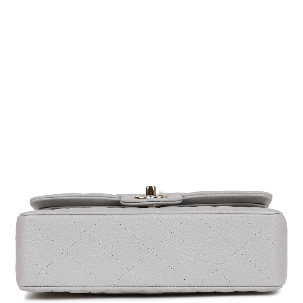 Chanel bag Small Classic Double Flap Grey Caviar Light Gold Hardware