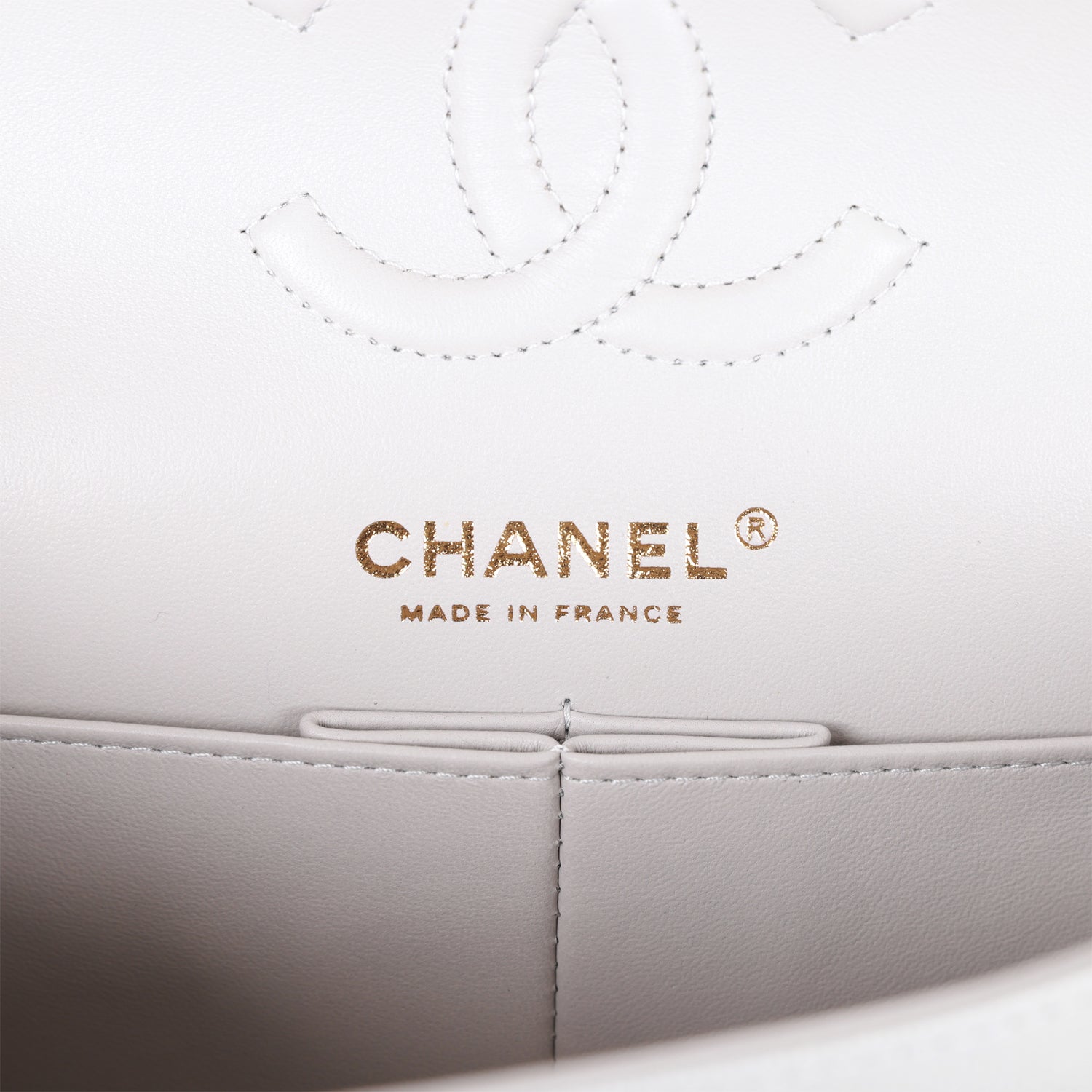 Chanel bag Small Classic Double Flap Grey Caviar Light Gold Hardware
