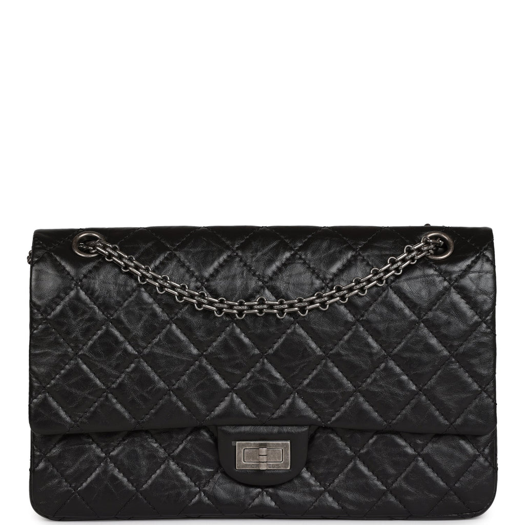 Chanel Medium Reissue 226 2.55 Black Aged Calfskin Ruthenium Hardware