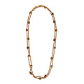 Vintage Chanel Gold Plated Tigers Eye Long Necklace