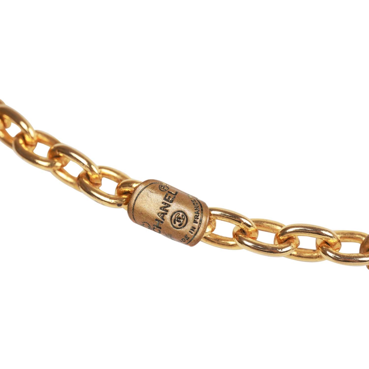 Vintage Chanel Gold Multi Charm CC Logo Necklace