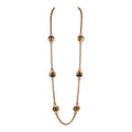 Vintage Chanel Medallion Cable Chain Gold Metal Necklace