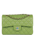 Chanel bag Small Classic Double Flap Green Caviar Light Gold Hardware