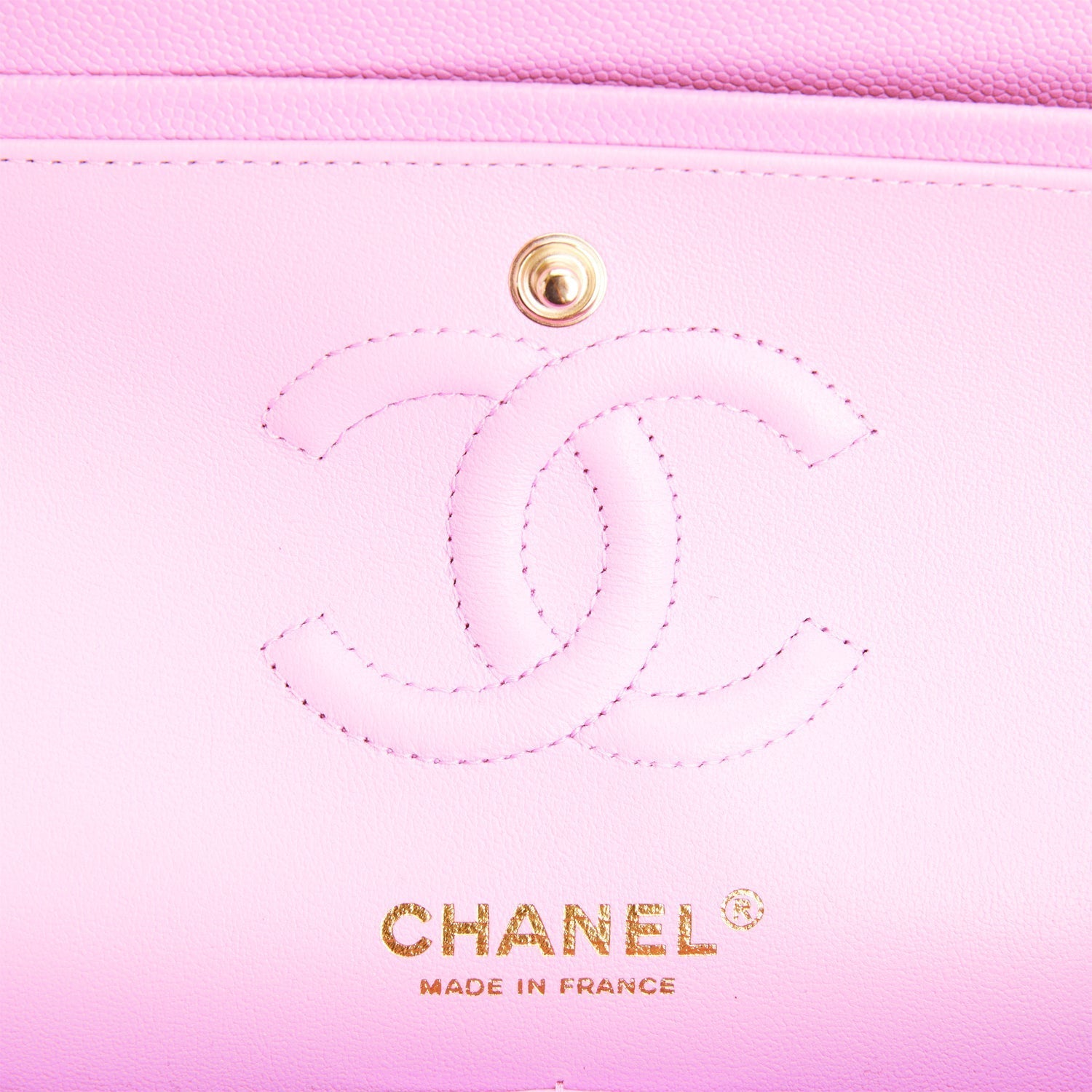 Chanel Small Classic Double Flap Dark Pink Caviar Light Gold Hardware
