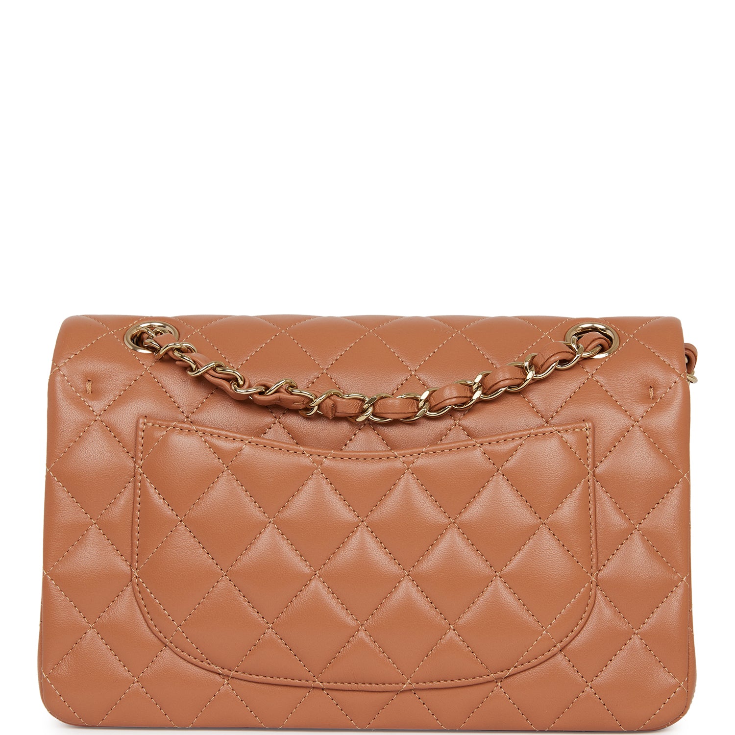 Chanel Small Classic Double Flap Bag Caramel Lambskin Light Gold Hardware Deposit 2