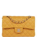 Chanel bag Small Classic Double Flap Yellow Caviar Light Gold Hardware