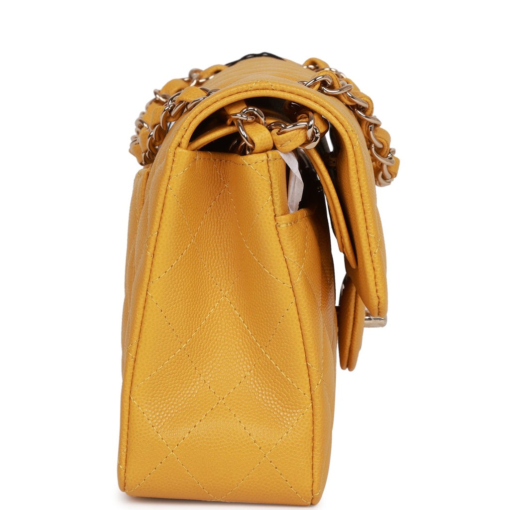 Chanel bag Small Classic Double Flap Yellow Caviar Light Gold Hardware