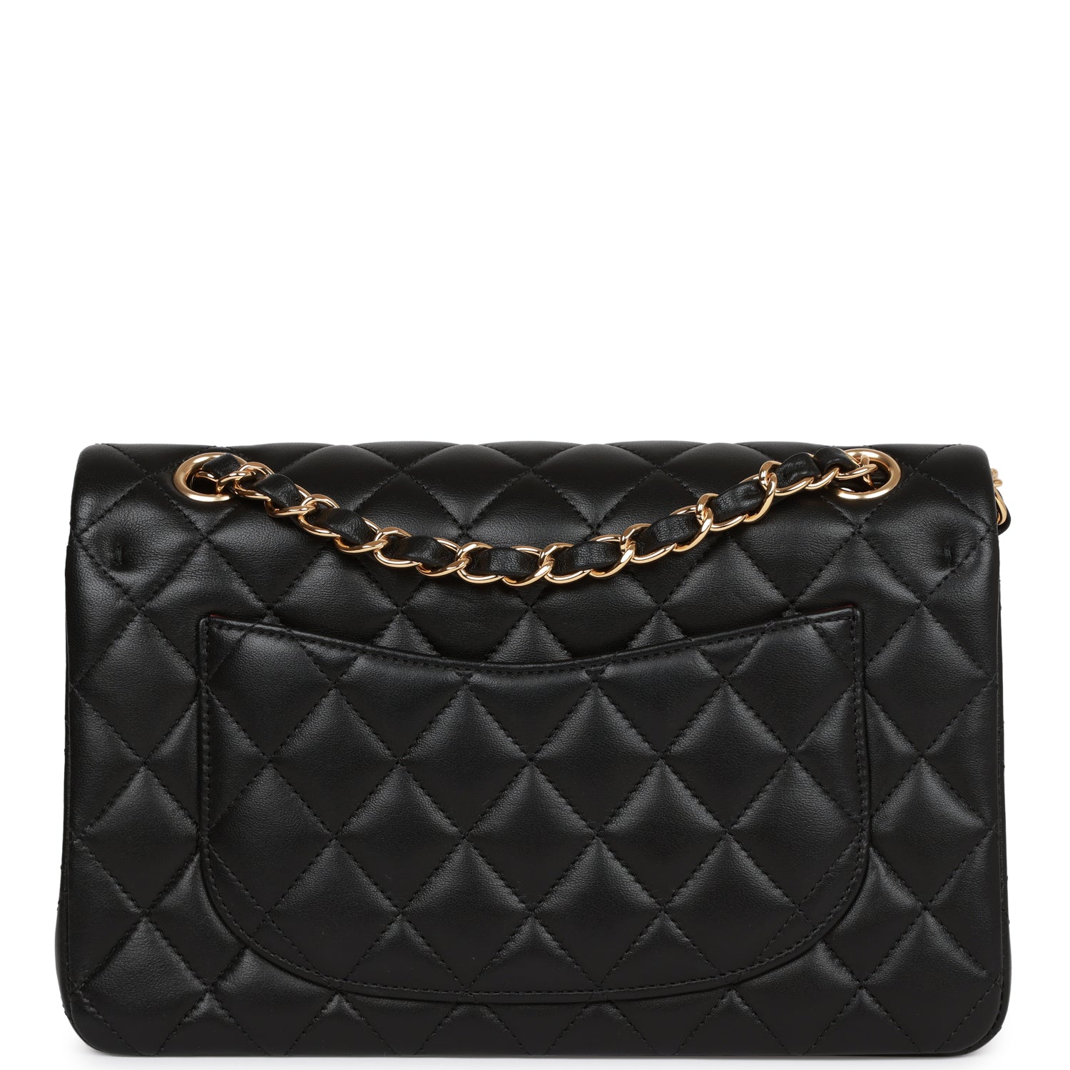 Pre-owned Chanel Small Classic Double Flap Bag Black Lambskin Gold Hardware
