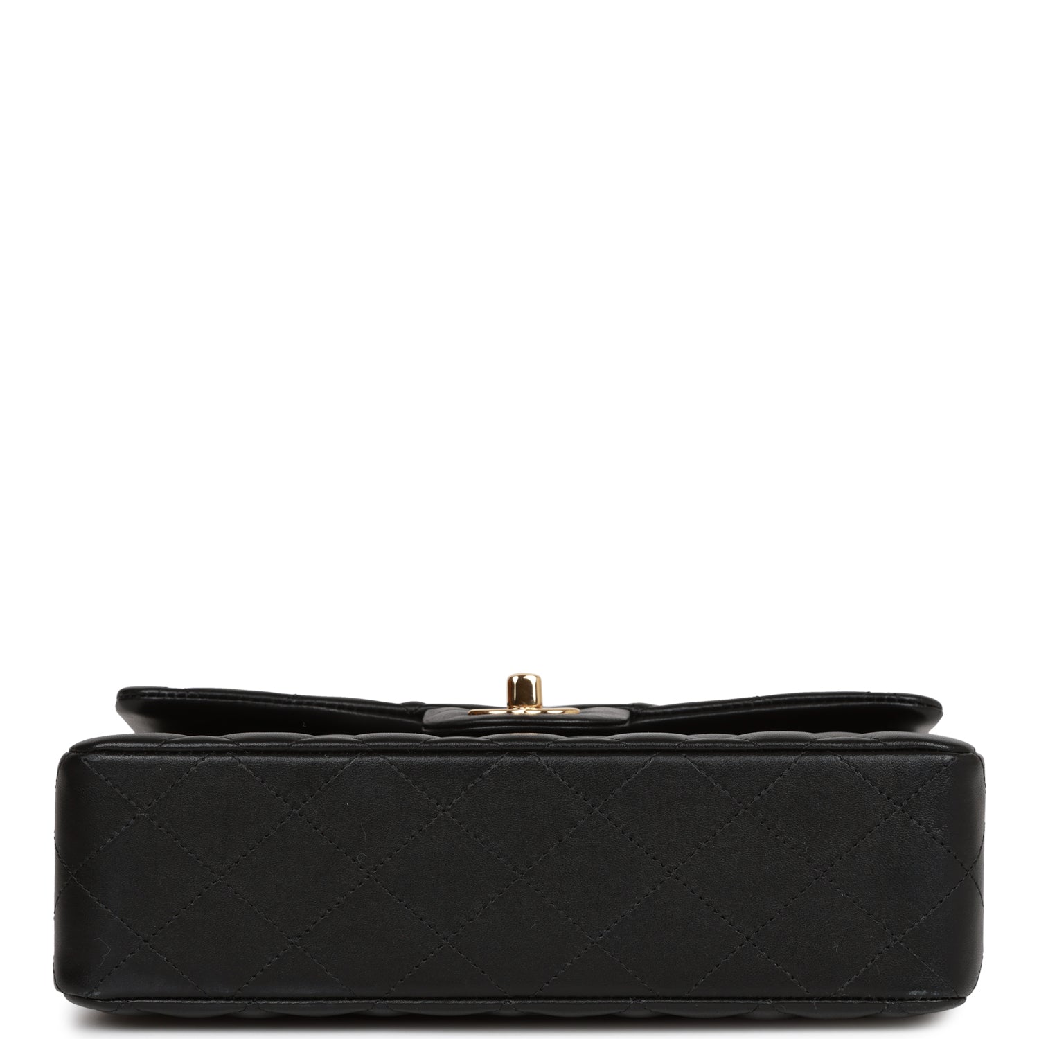 Pre-owned Chanel Small Classic Double Flap Bag Black Lambskin Gold Hardware