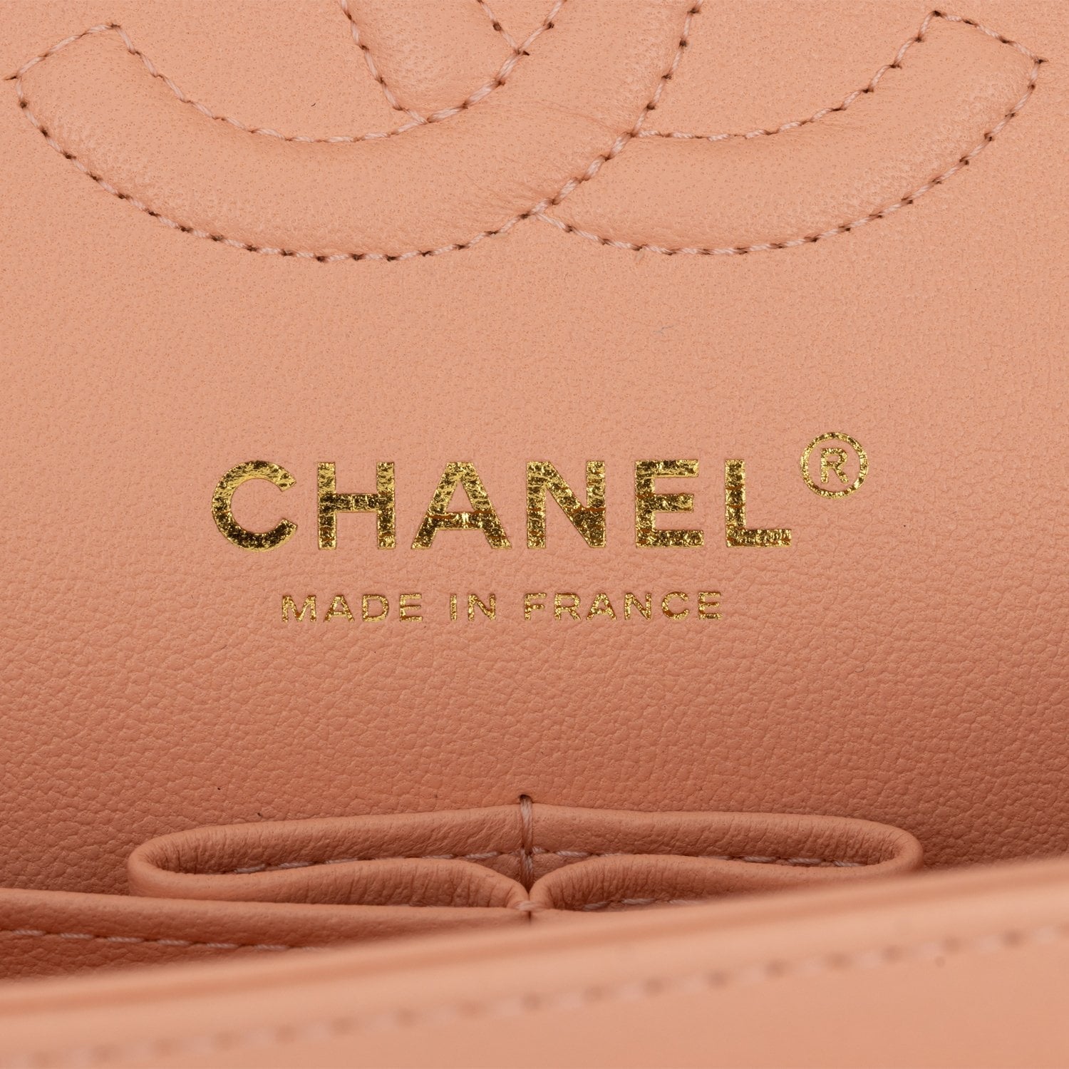 Chanel bag Small Classic Double Flap Peach Lambskin Light Gold Hardware