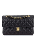 Chanel Small Classic Double Flap Black Caviar Gold Hardware