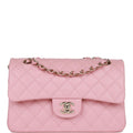 Chanel Small Classic Double Flap Bag Pink Caviar Light Gold Hardware