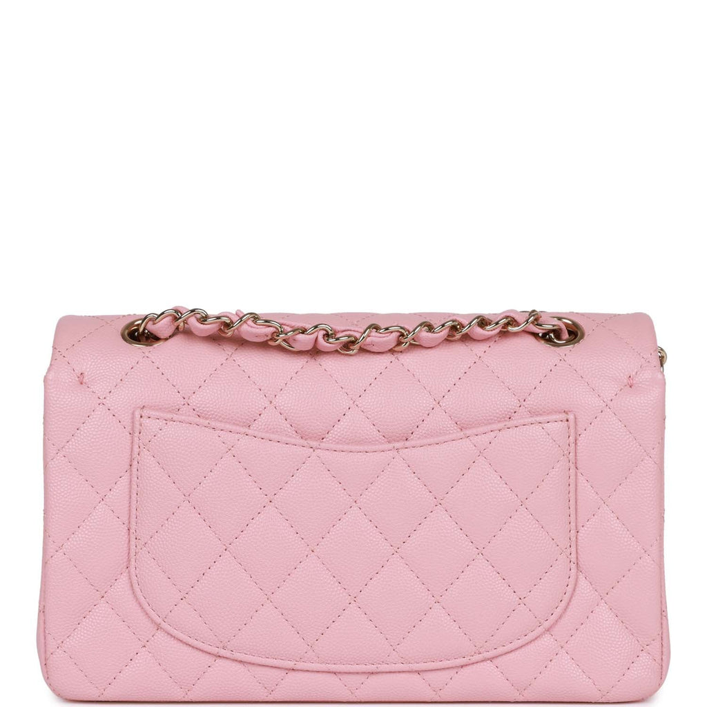 Chanel Small Classic Double Flap Bag Pink Caviar Light Gold Hardware