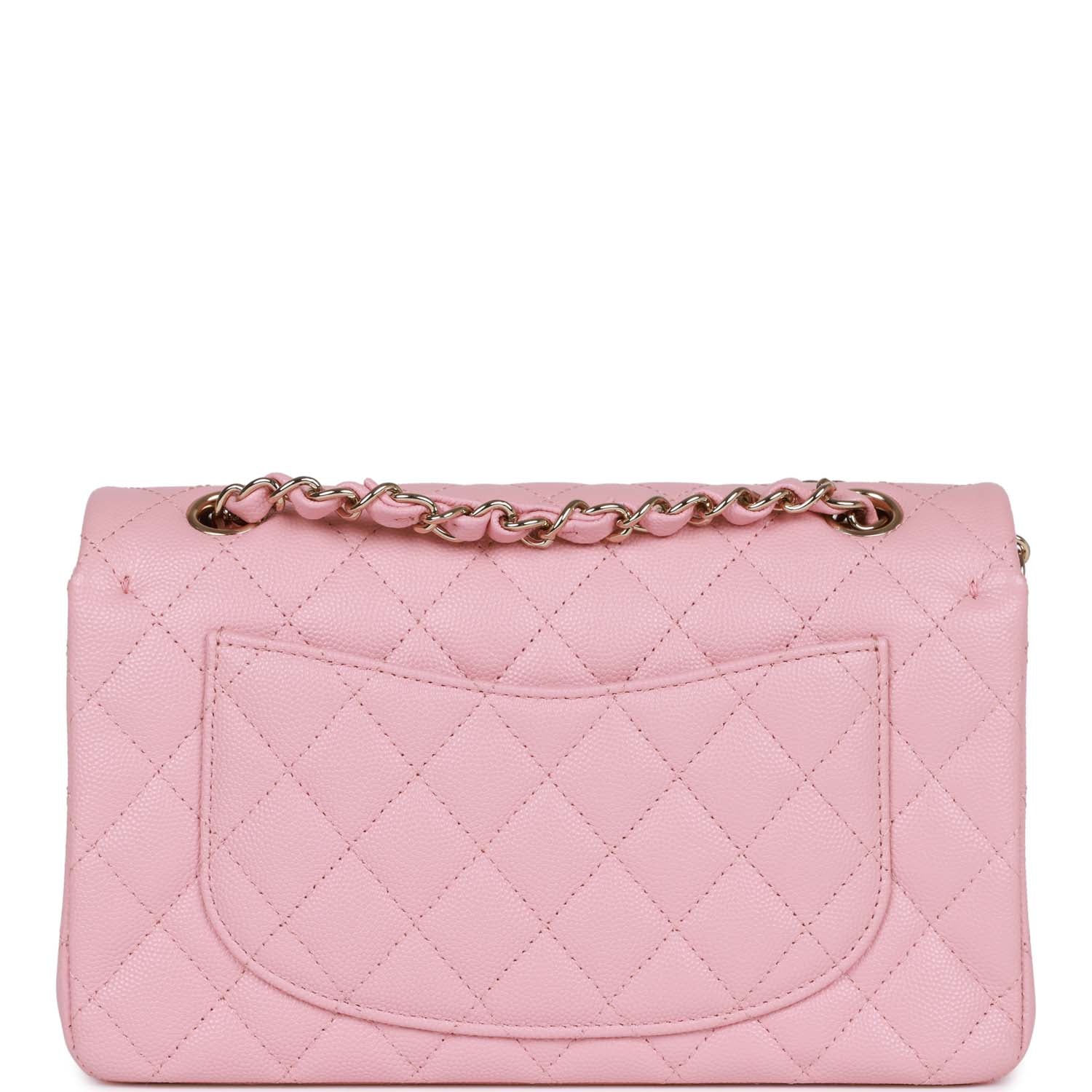 Chanel Small Classic Double Flap Bag Pink Caviar Light Gold Hardware