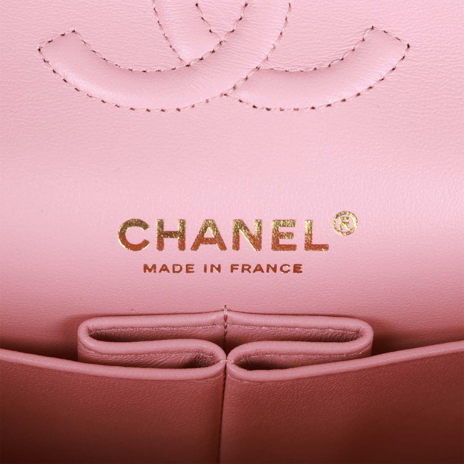 Chanel Small Classic Double Flap Bag Pink Caviar Light Gold Hardware