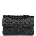 Chanel Small Classic Double Flap Bag SO Black Iridescent Lambskin Black Hardware