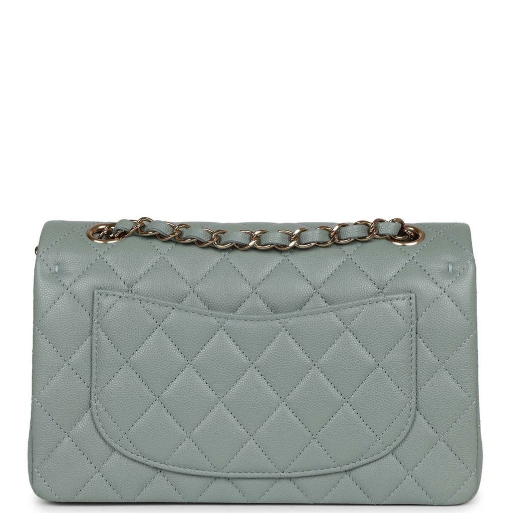 Chanel bag Small Classic Double Flap Bag Light Blue Caviar Light Gold Hardware