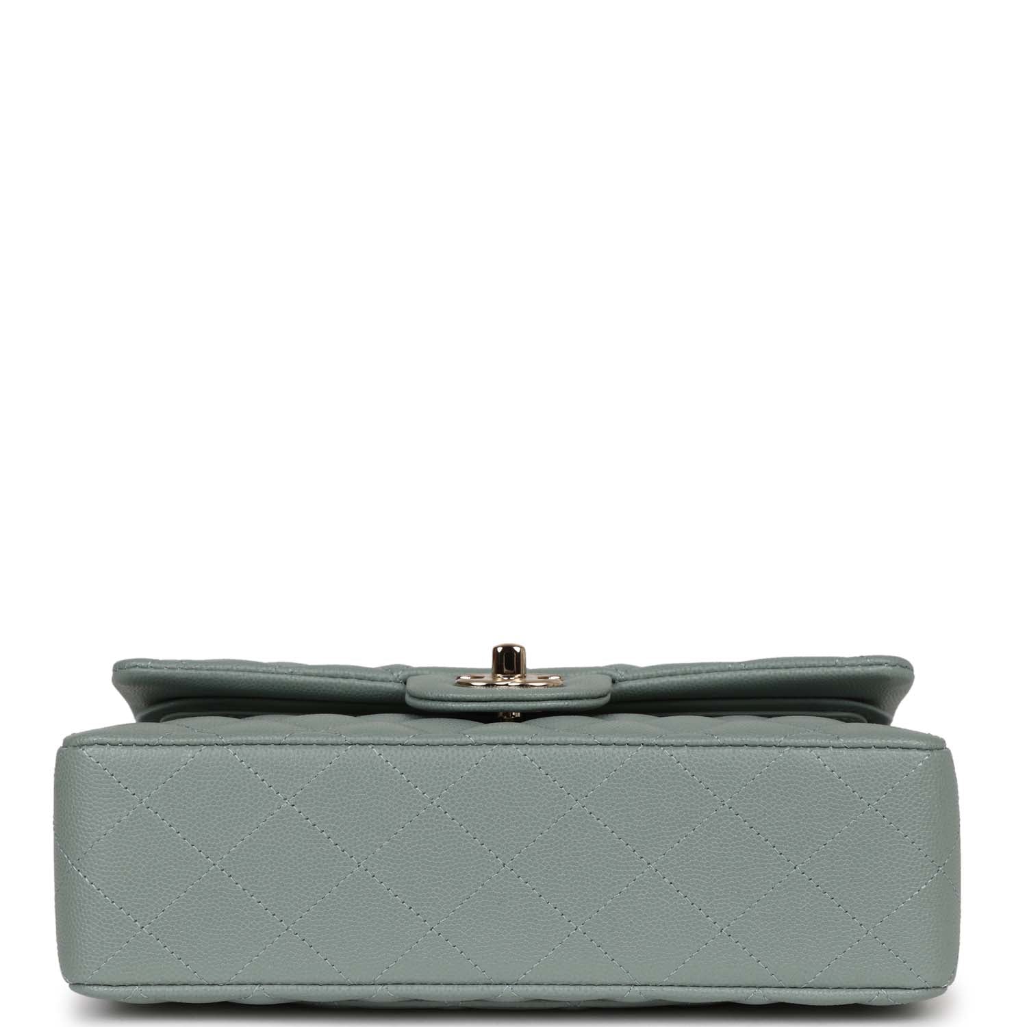 Chanel bag Small Classic Double Flap Bag Light Blue Caviar Light Gold Hardware