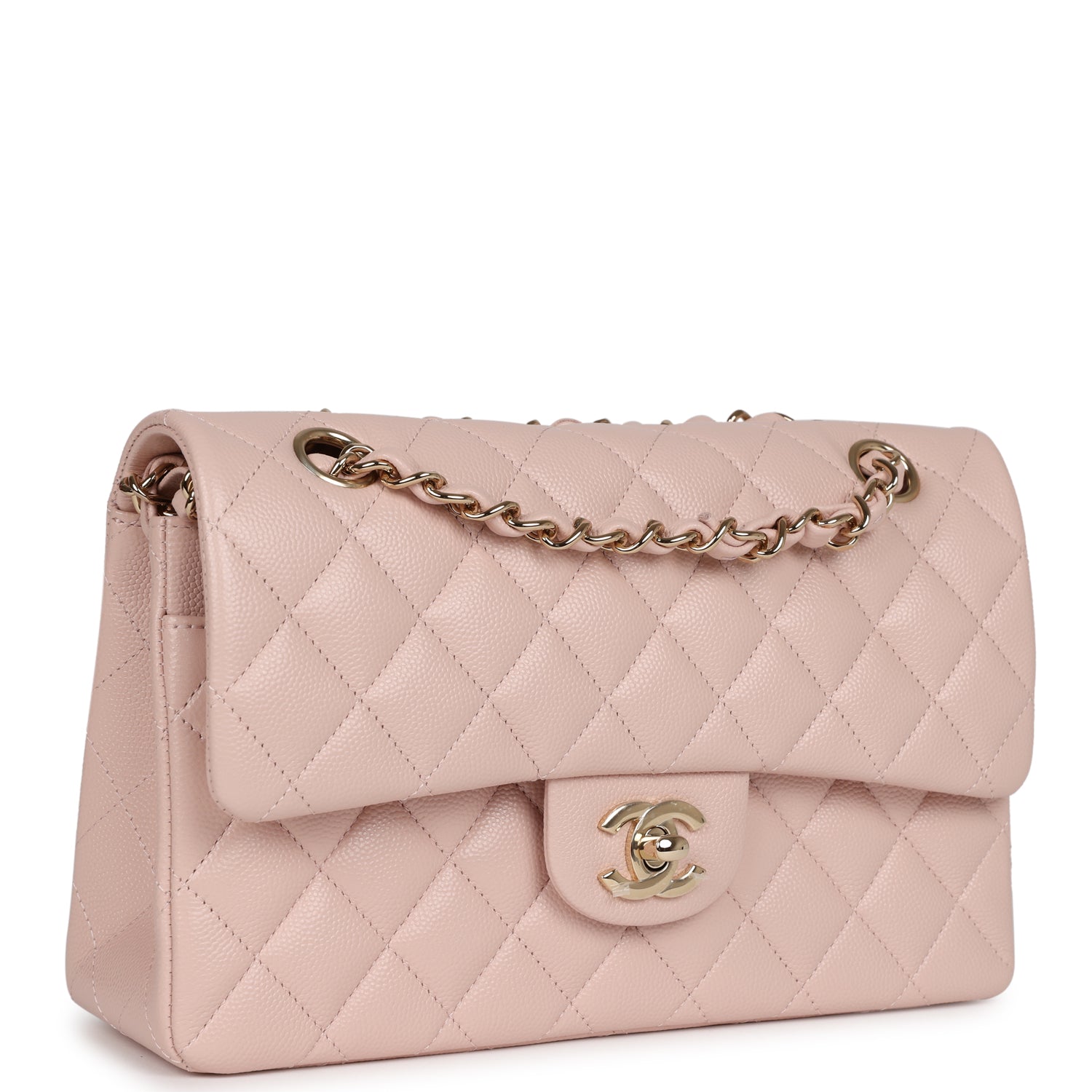 Chanel bag Small Classic Double Flap Bag Light Pink Caviar Gold Hardware