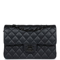 Chanel Small Classic Double Flap Bag SO Black Iridescent Lambskin Black Hardware