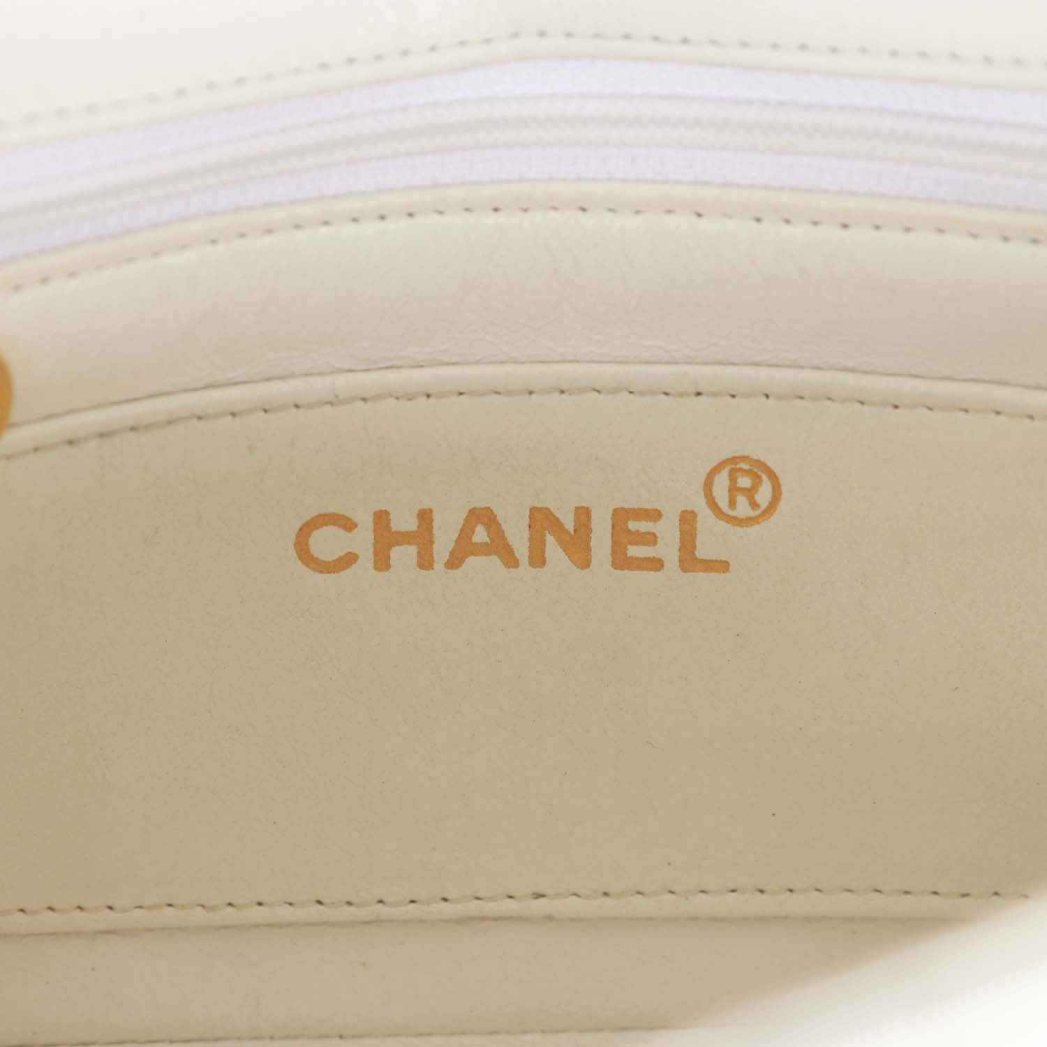 Vintage Chanel Mini Mademoiselle Bag Black and White Lambskin Gold Hardware