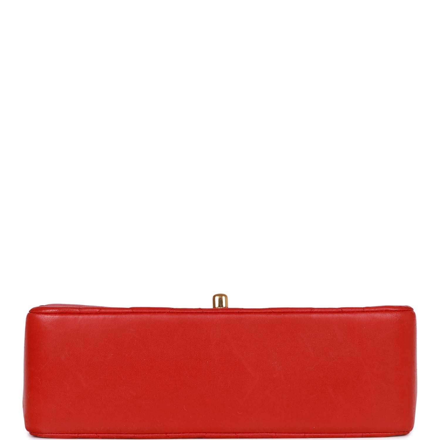 Vintage Chanel Small Diana Flap Bag Red Lambskin Gold Hardware