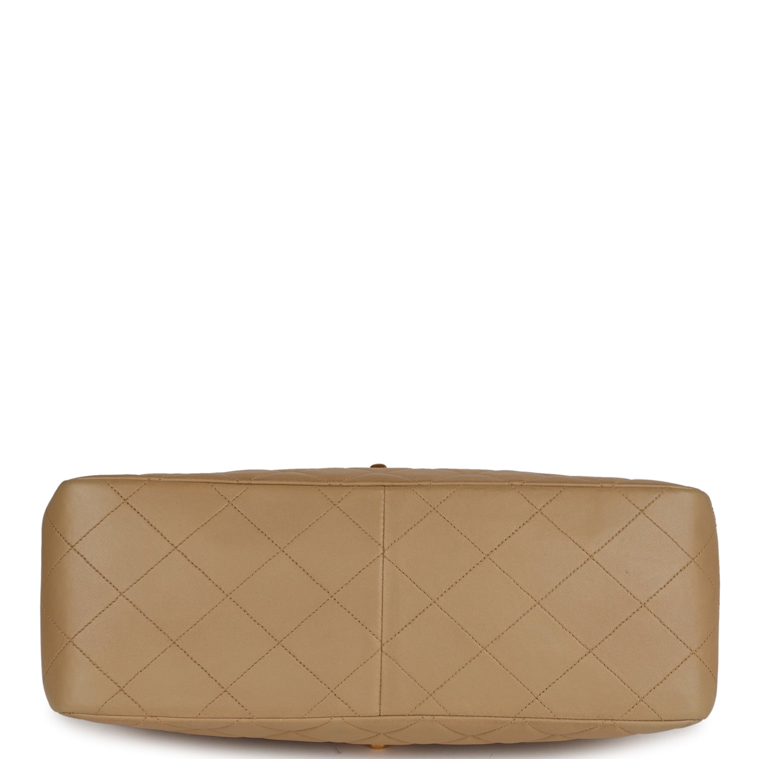 Vintage Chanel Double Sided Flap Bag Taupe Lambskin Gold Hardware