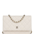 Chanel Wallet on Chain WOC White Caviar Gold Hardware