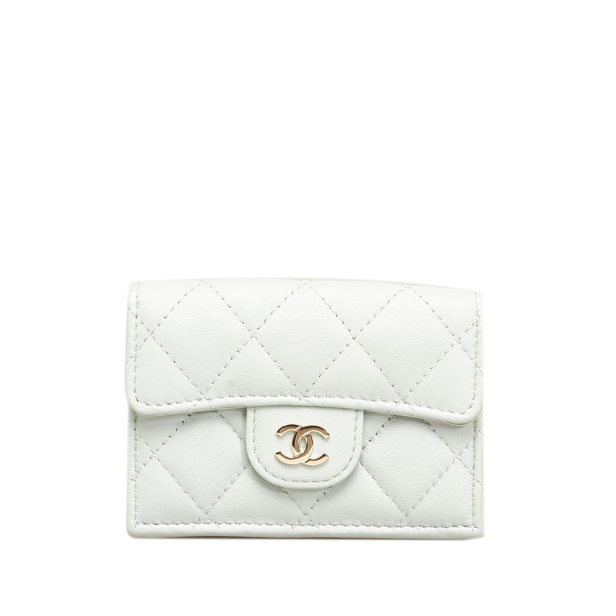 CHANEL CC Lambskin Trifold Flap Wallet Small Wallets