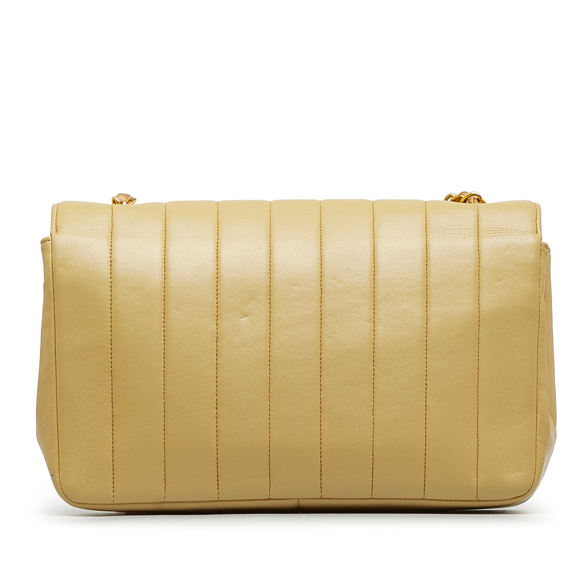 CHANEL Lambskin Vertical Border Flap Crossbody Bag