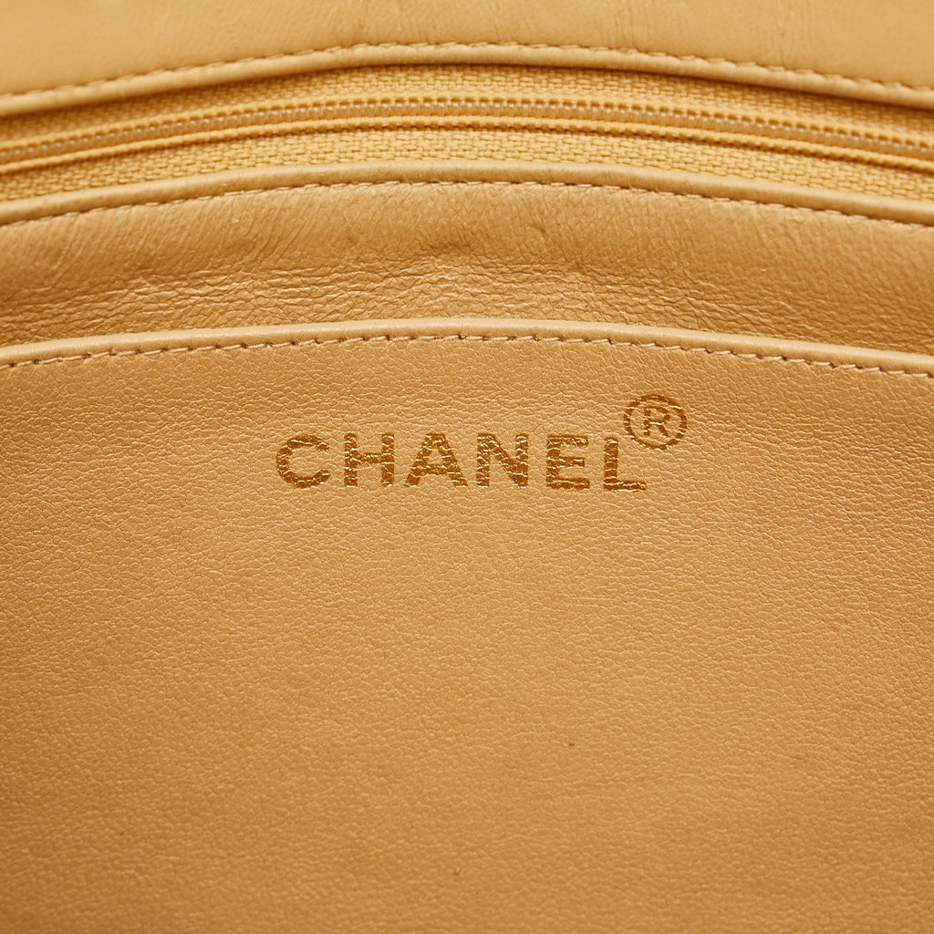 CHANEL Lambskin Vertical Border Flap Crossbody Bag