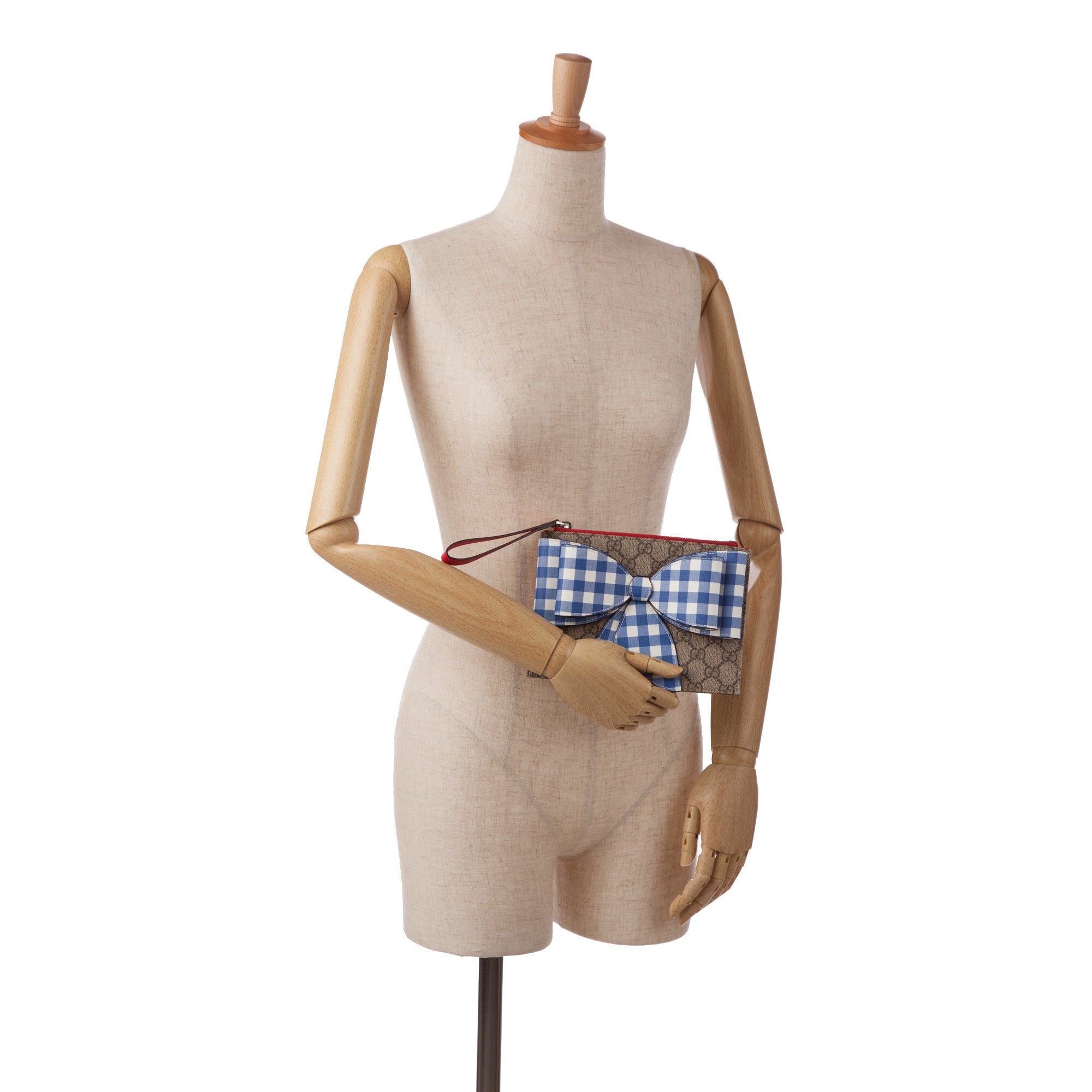 Gucci Bow Clutch GG Supreme Canvas