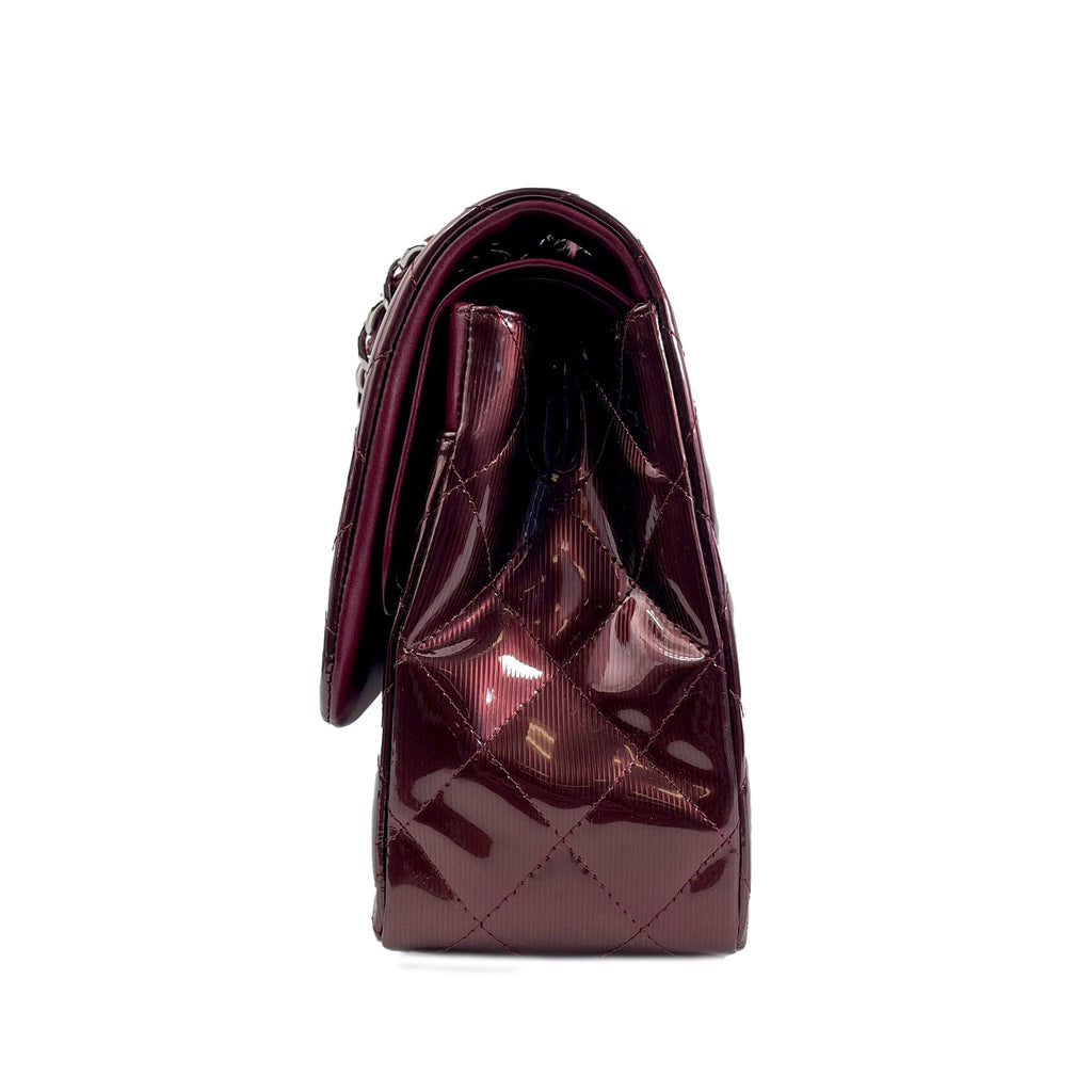 CHANEL Jumbo Classic Patent Double Flap Shoulder Bag