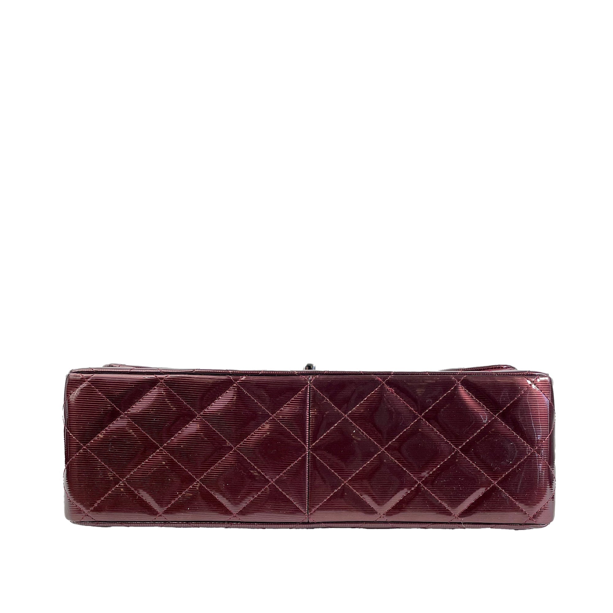 CHANEL Jumbo Classic Patent Double Flap Shoulder Bag