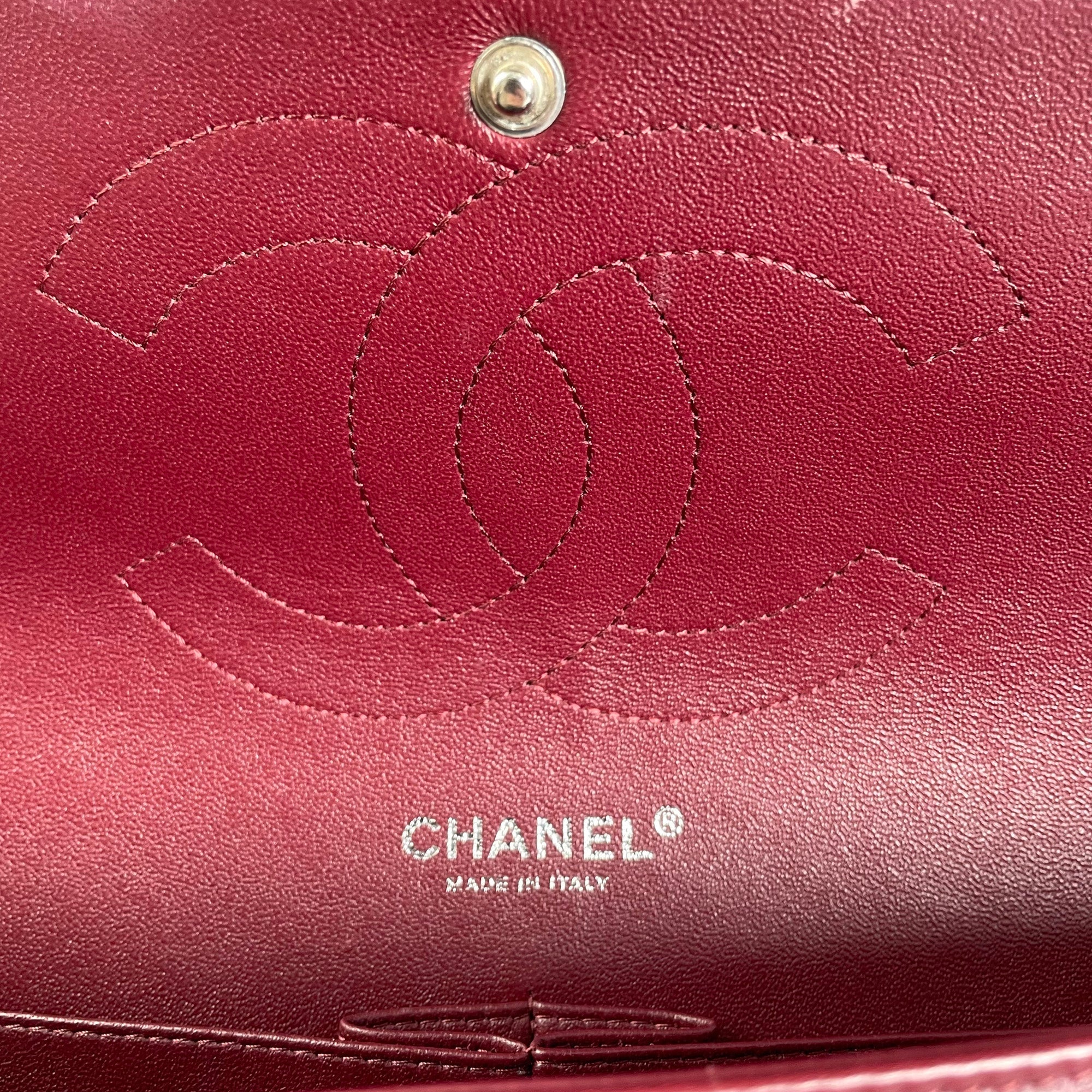 CHANEL Jumbo Classic Patent Double Flap Shoulder Bag