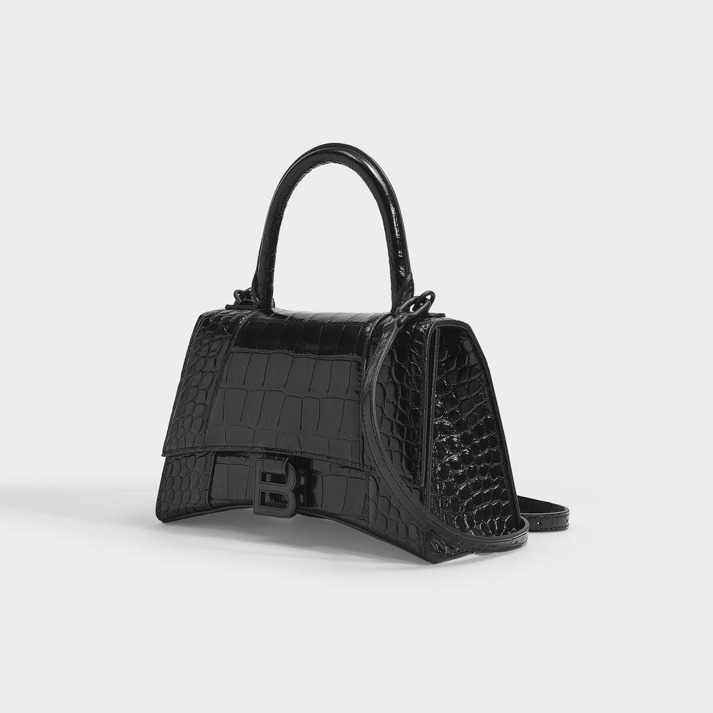 Hourglass Xs Bag - Balenciaga -  Black - Leather